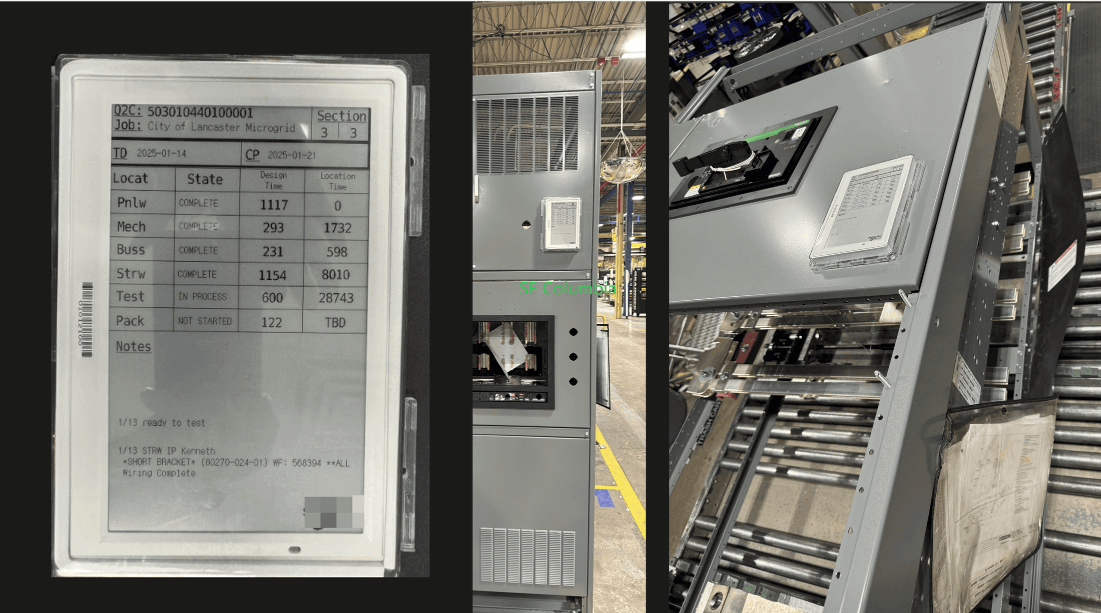 Pick-to-Light E-ink label capability diagram