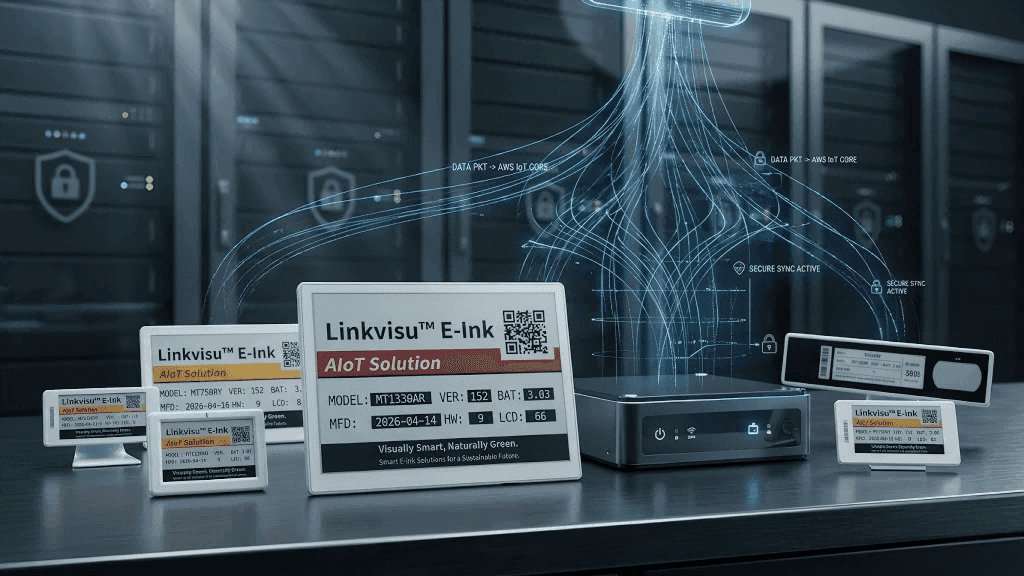 Pick-to-Light E-ink label capability diagram